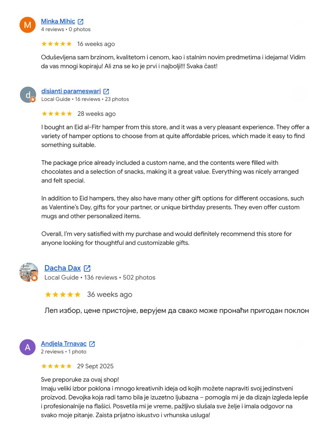 Utisak kupca Izaberi Poklon